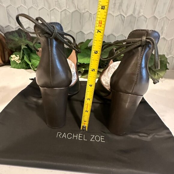Rachel Zoe Womens Green Suede & Leather Peep-Toe High Heels Size 8 NWOB - Picture 3 of 11